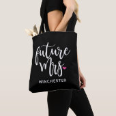 Future Mrs (Ihr Name) White Script Tasche (Von Nahem)