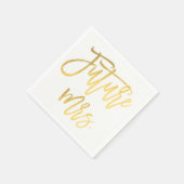 Future Mrs. Imitats Gold Foil Modernes Brautparty Serviette (Ecke)