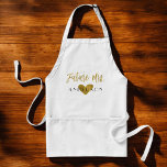 Future Mrs. Imitats Gold Foil with Heart Schürze<br><div class="desc">Zukünftige Mrs. Imitats Gold Foil Schürze für eine Hochzeit,  Brautparty oder Junggeselinnen-Abschied Geschenk Idee.</div>