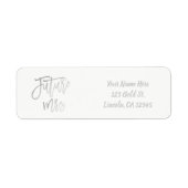 Future Mrs. Imitats Silver Foil Moderner Drehbuchs (Vorne)