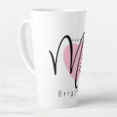 Future Mrs. Individuelle Name Elegant Simple Two-T Milchtasse (Linke Ecke)