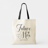 Future Mrs. Individuelle Name Wedding Tote Bag Tragetasche (Rückseite)