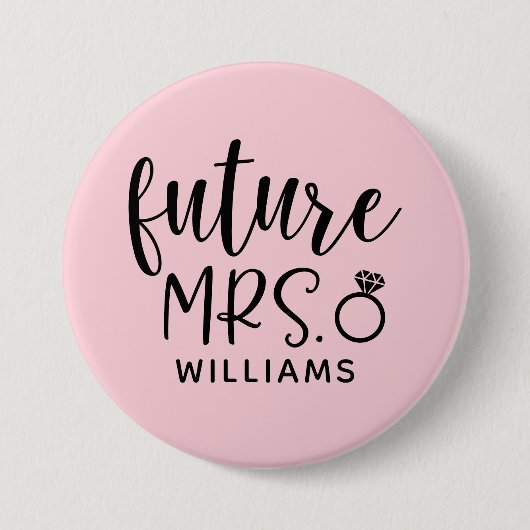 Future Mrs Junggeselinnen-Abschied Button (Vorderseite)
