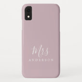 Future Mrs Lila White Chic Script Bride Case-Mate iPhone Hülle (Rückseite)