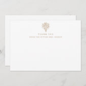 Future Mrs Line Art Floral Brautparty Flat Dankeskarte (Vorne/Hinten)