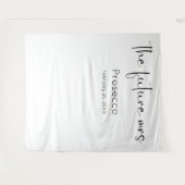 Future Mrs Modern Script Brautparty Backdrop Wandteppich (Vorderseite (Horizontal))