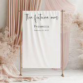 Future Mrs Modern Script Brautparty Backdrop Wandteppich