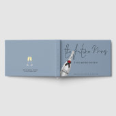 Future Mrs Name Date Dusty Blue Brautparty Gästebuch (Voll)