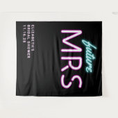 Future Mrs Neon Lights Brautparty Wandteppich (Vorderseite (Horizontal))