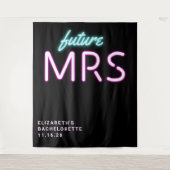 Future Mrs Neon Lights Junggeselinnen-Abschied Wandteppich (Vorderseite)