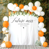 Future Mrs Orange Brautparty Backdrop Wandteppich