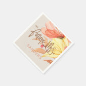 Future mrs orange Creme Aquarell Brautparty Serviette (Ecke)