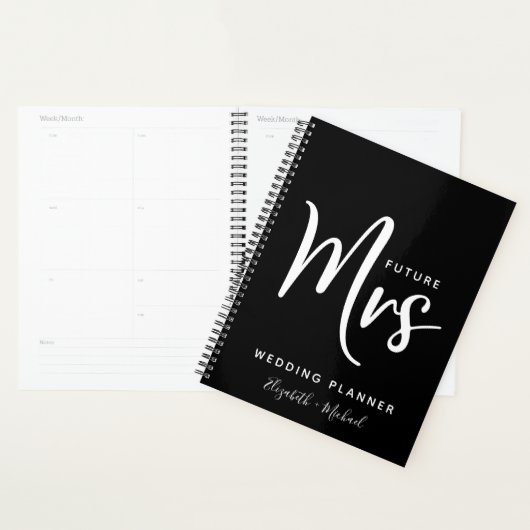 Future Mrs Personalisiert Black Wedding Planner Planer (Anzeige)