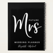 Future Mrs Personalisiert Black Wedding Planner Planer (Rückseite)