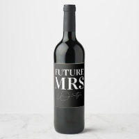 Future Mrs Personalisiert Black Wedding