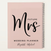 Future Mrs Personalisiert Blush Pink Wedding Plann Planer (Rückseite)