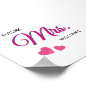 Future Mrs Personalized Wedding Design Poster (Ecke)