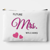 Future Mrs Personalized Wedding Design Zubehörtasche (Vorderseite)