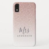 Future Mrs Pink Glitzer Ombre Chic Script Bride Case-Mate iPhone Hülle (Rückseite)