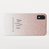 Future Mrs Pink Glitzer Ombre Chic Script Bride Case-Mate iPhone Hülle (Rückseite (Horizontal))