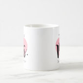 Future Mrs. Pink Heart Custom Wedding Monogram Kaffeetasse (Mittel)