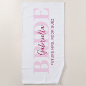 Future Mrs. pool towel, beach blanket Strandtuch (Vorderseite)