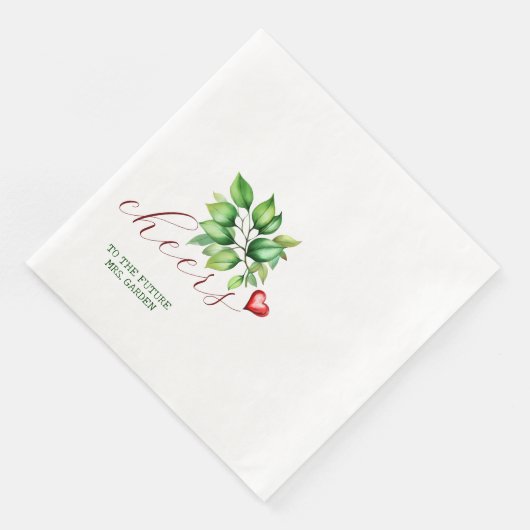 Future Mrs Red Brautparty Napkins Serviette (Ecke)