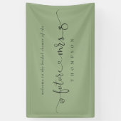 Future Mrs Ring Hearts Sage Green Brautparty Banner (Vertikal)