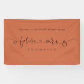 Future Mrs Ring Hearts Terracotta Brautparty Banner (Horizontal)