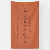 Future Mrs Ring Hearts Terracotta Brautparty Banner (Vertikal)