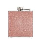 Future Mrs Rose Gold Blush Pink Sparkle Glitzer Flachmann (Rückseite)