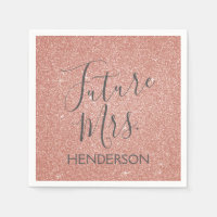 Future Mrs Rose Gold Blush Pink Sparkle Glitzer