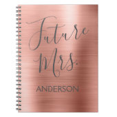 Future Mrs Rose Gold Pink Brautparty Planner Notizblock (Vorderseite)