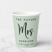 Future Mrs. Sage Brautparty Pappbecher (Rückseite)