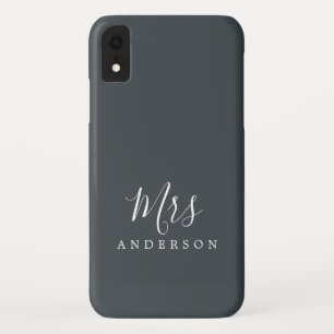 Future Mrs Schwarz-weiß Chic Script Bride Case-Mate iPhone Hülle