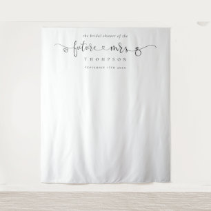 Future Mrs. Script Brautparty Foto Hintergrund Wandteppich
