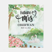 Future Mrs. Script Modern Name Brautparty Gift Fleecedecke (Vorderseite)