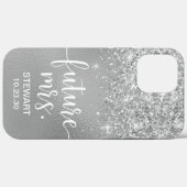 Future Mrs Silver Glitzer Case-Mate iPhone Case (Rückseite (Horizontal))
