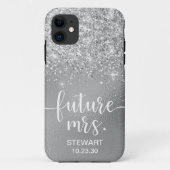 Future Mrs Silver Glitzer Case-Mate iPhone Case (Rückseite)