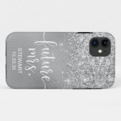 Future Mrs Silver Glitzer Case-Mate iPhone Case (Rückseite (Horizontal))