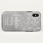Future Mrs Silver Glitzer Case-Mate iPhone Case (Rückseite (Horizontal))