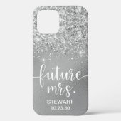 Future Mrs Silver Glitzer Case-Mate iPhone Case (Rückseite)