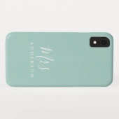 Future Mrs Sky Blue Chic Script Bride Geschenk Case-Mate iPhone Hülle (Rückseite (Horizontal))