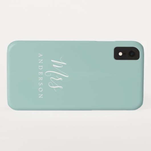 Future Mrs Sky Blue Chic Script Bride Geschenk Case-Mate iPhone Hülle (Rückseite (Horizontal))