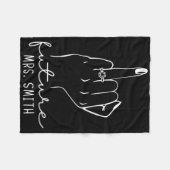 Future Mrs. Smith New Bridal To Be Fiance Bachelor Fleecedecke (Vorderseite (Horizontal))