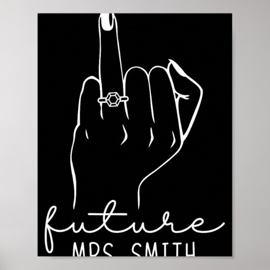 Future Mrs. Smith New Bridal To Be Fiance Bachelor Poster (Vorne)