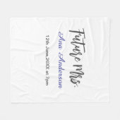 Future mrs surname bride to be purple gray name da fleecedecke (Vorderseite (Horizontal))