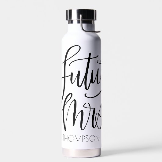 Future Mrs Text Design Red Heart Trinkflasche (Links)