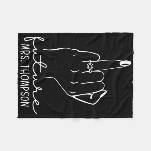 Future Mrs. Thompson New Bridal To Be Fiance Bache Fleecedecke (Vorderseite (Horizontal))