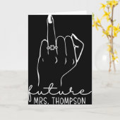 Future Mrs. Thompson New Bridal To Be Fiance Bache Karte (Gelbe Blume)